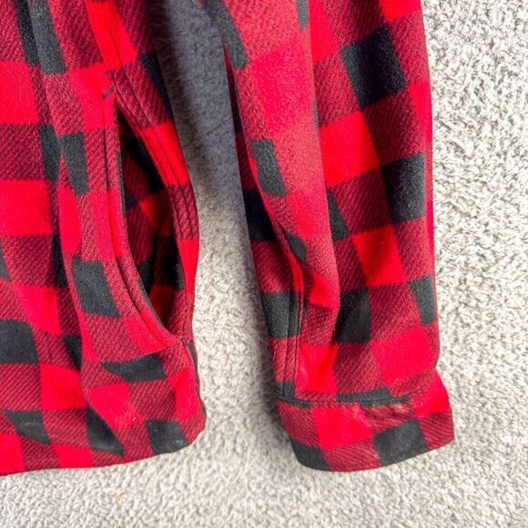 Chaps Buffalo Check Flannel Shacket Mens XL Black Red Plaid Lumberjack Outdoor‎ - Picture 6 of 14